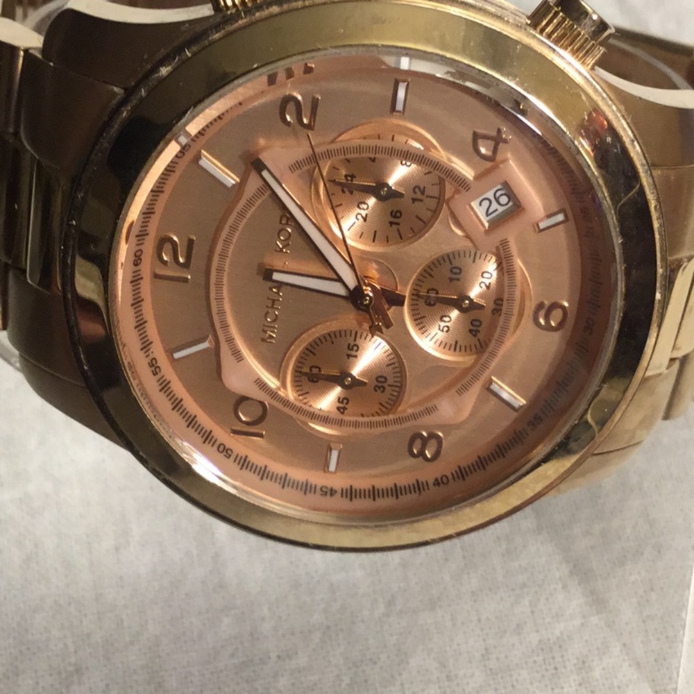 Michael Kors 8096 Preowned Men’s Watch Four Dial .